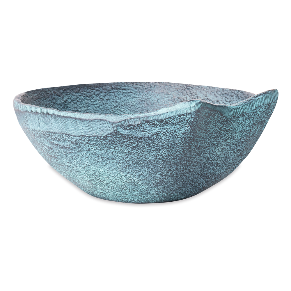 Schaal Decoratief Blauw Patina Groot (set of 4)