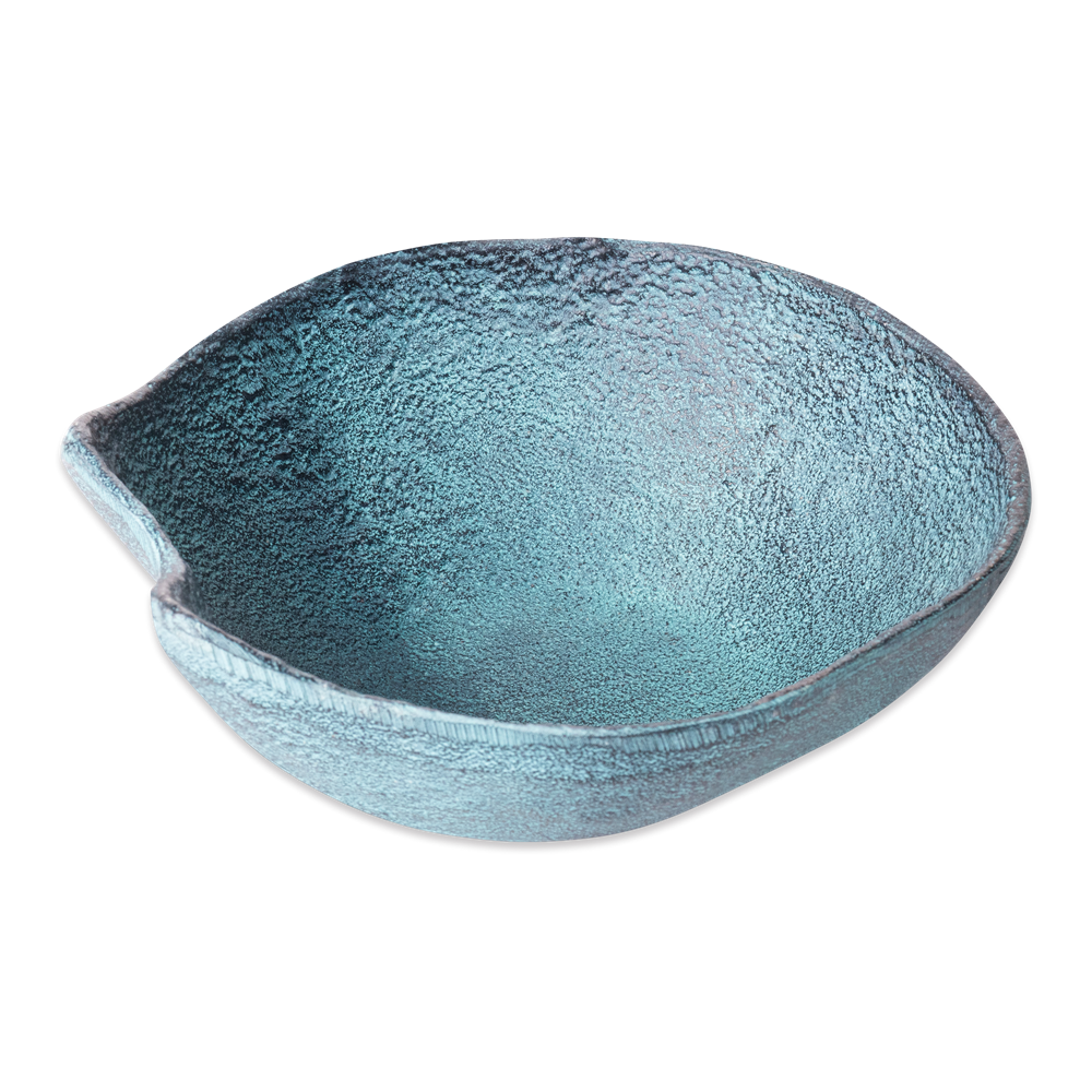 Schaal Decoratief Blauw Patina Groot (set of 4)