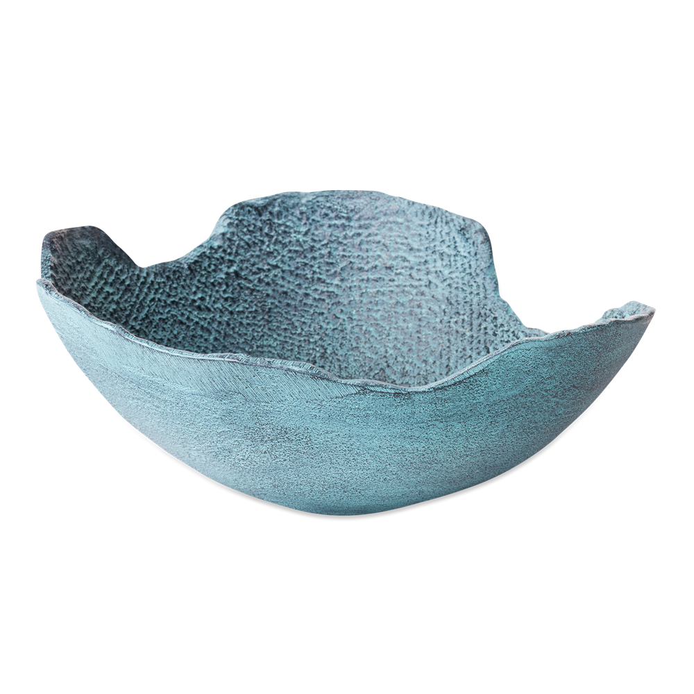 Schaal Decoratief Blauw Patina Middel (set of 4)
