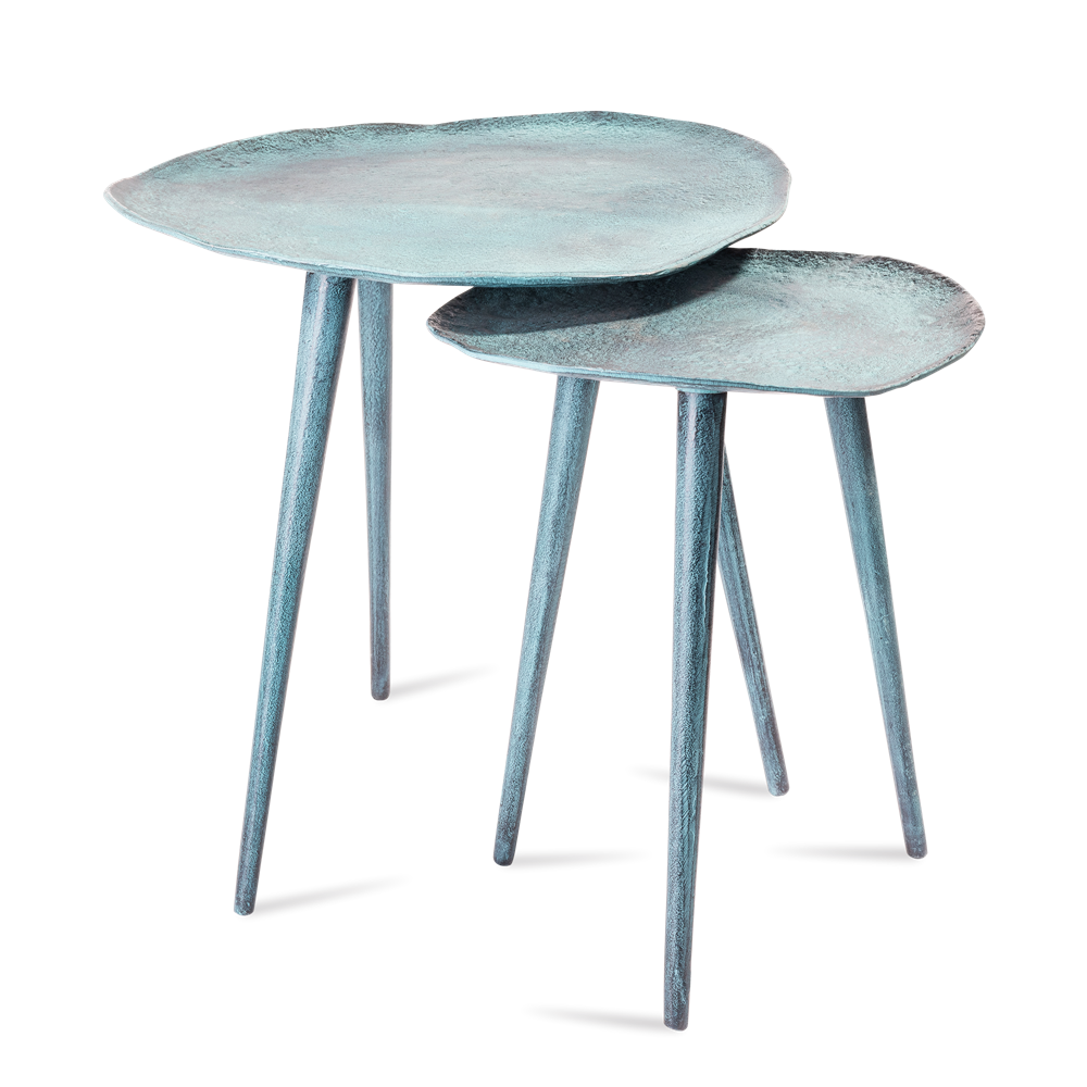 Sidetable Blauw Patina 46 (set of 2)