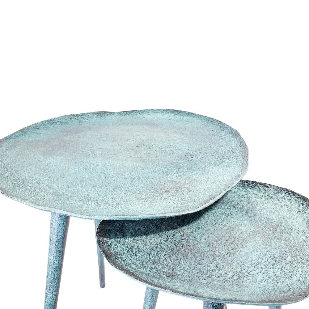 Sidetable Blauw Patina 46 (set of 2)