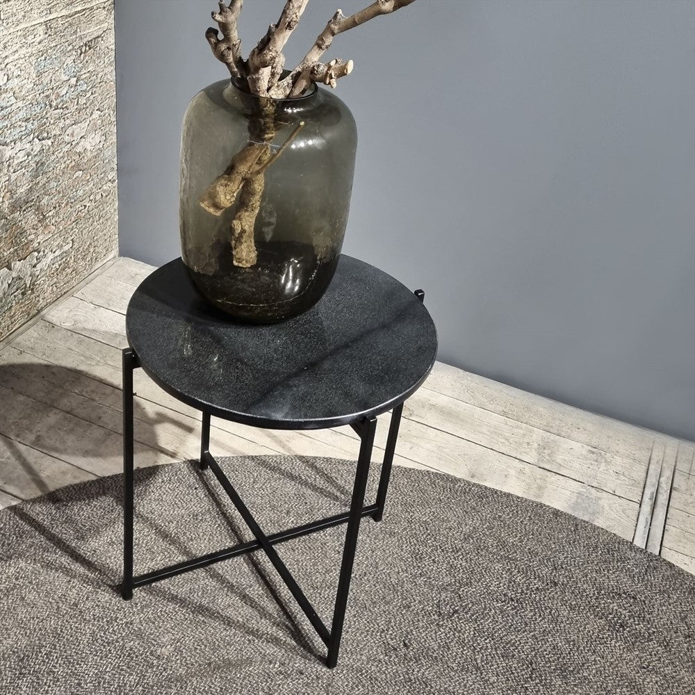 Sidetable Zwart Marmeren Blad 49