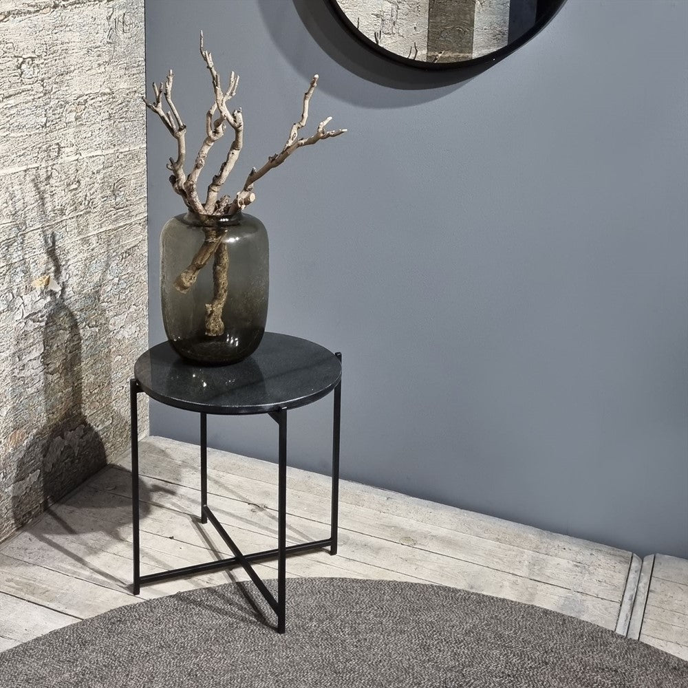 Sidetable Zwart Marmeren Blad 49