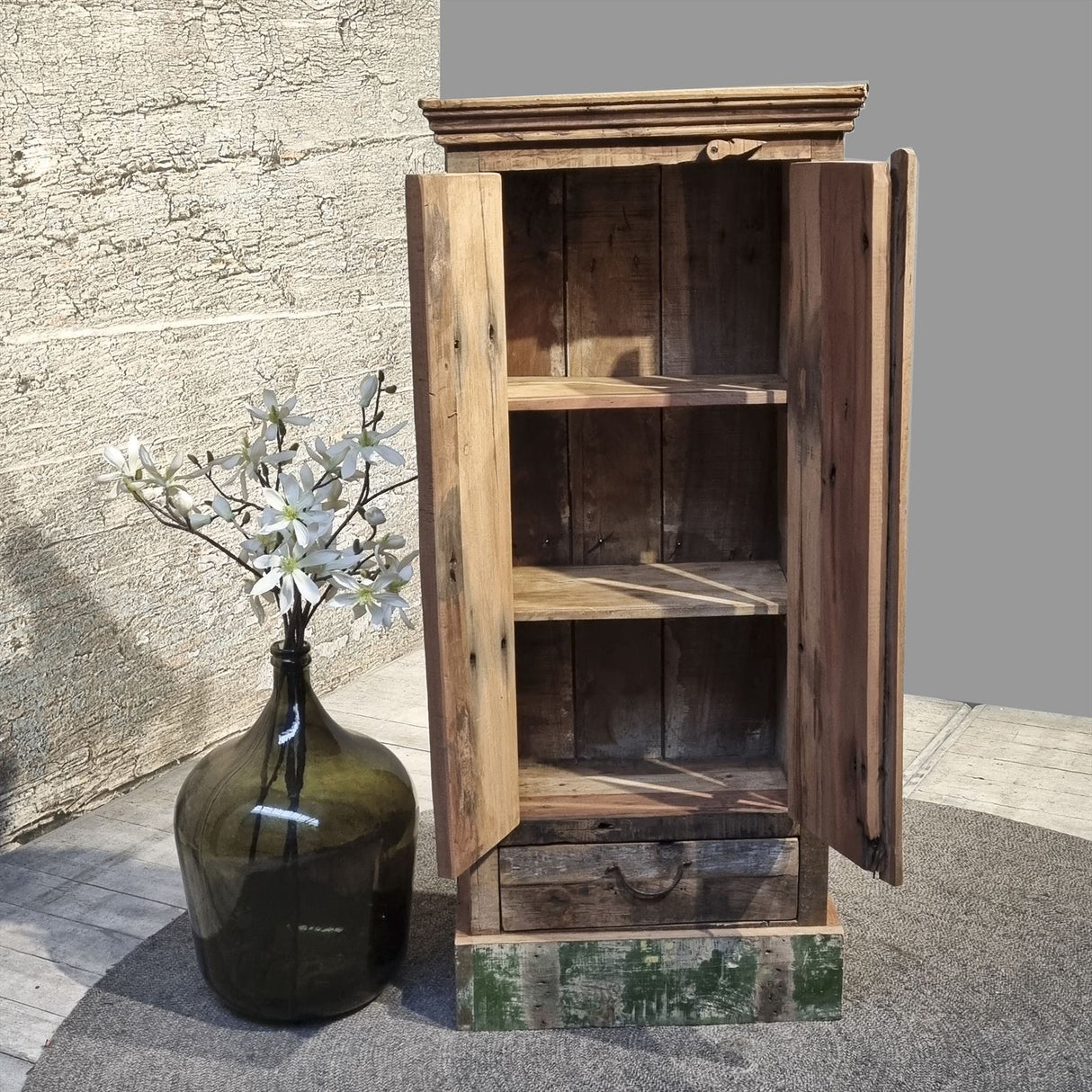 2 Door 1 Drawer Wooden Cabinet