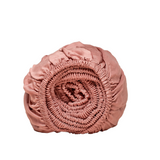 Tencel fitted sheet (180x210) terra rose