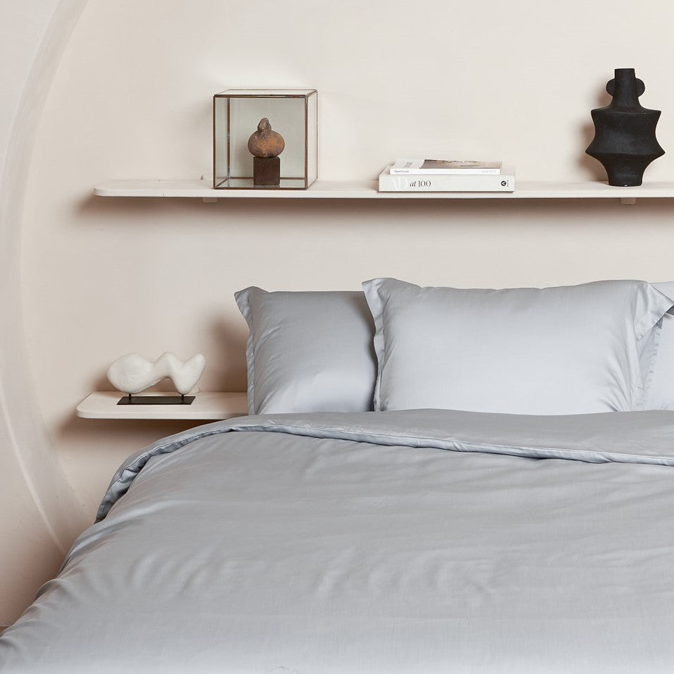 TENCEL™ - Sateen Kussensloop Grijs Blauw