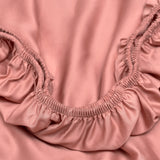 Tencel fitted sheet (90x210) terra rose