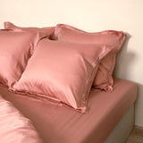 Tencel hoeslaken terra roze