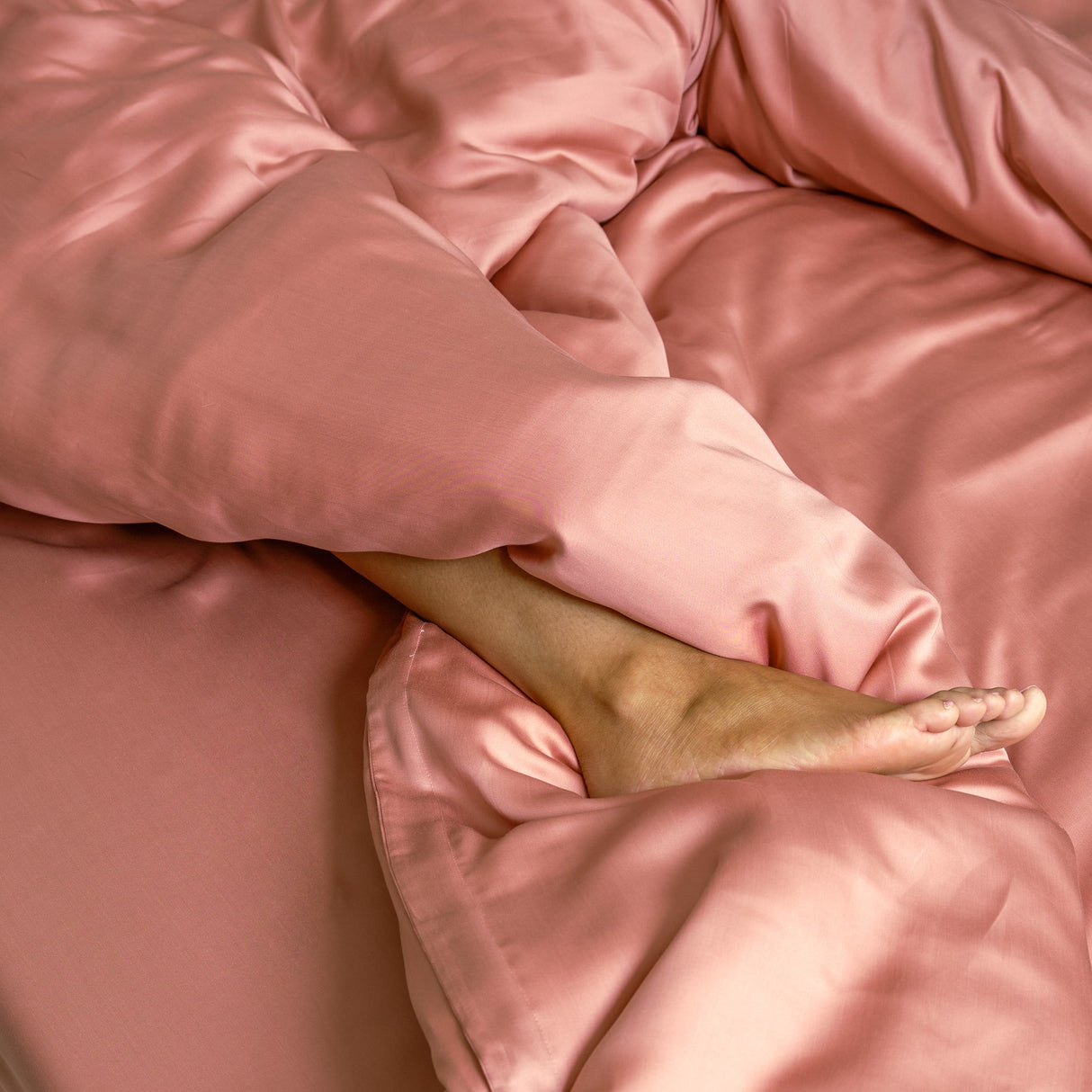 Tencel hoeslaken terra roze