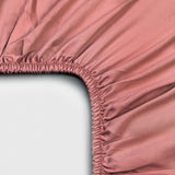 Tencel fitted sheet (180x210) terra rose