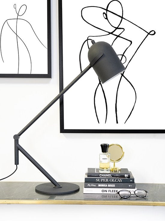 By-Boo tafellamp Sleek, zwart