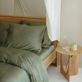 Bamboe dekbedovertrek olijfgroen