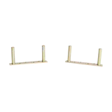 Craftsman teakhouten wandplank - set/2 25 cm
