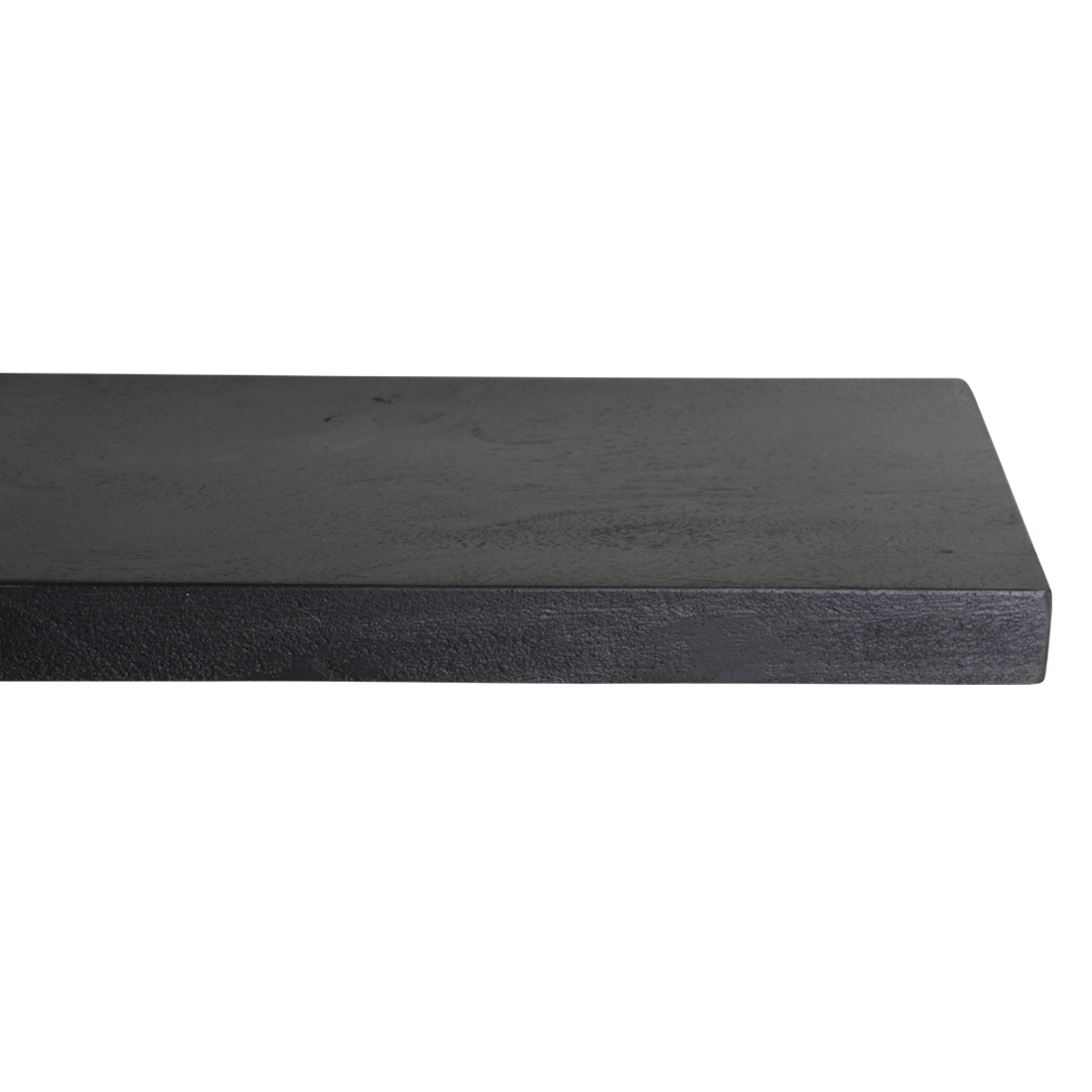 Zwart zwevende wandplank - FSC-gerecycled hout - 80x18x3,8 cm
