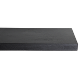 Zwart zwevende wandplank - FSC-gerecycled hout - 80x18x3,8 cm