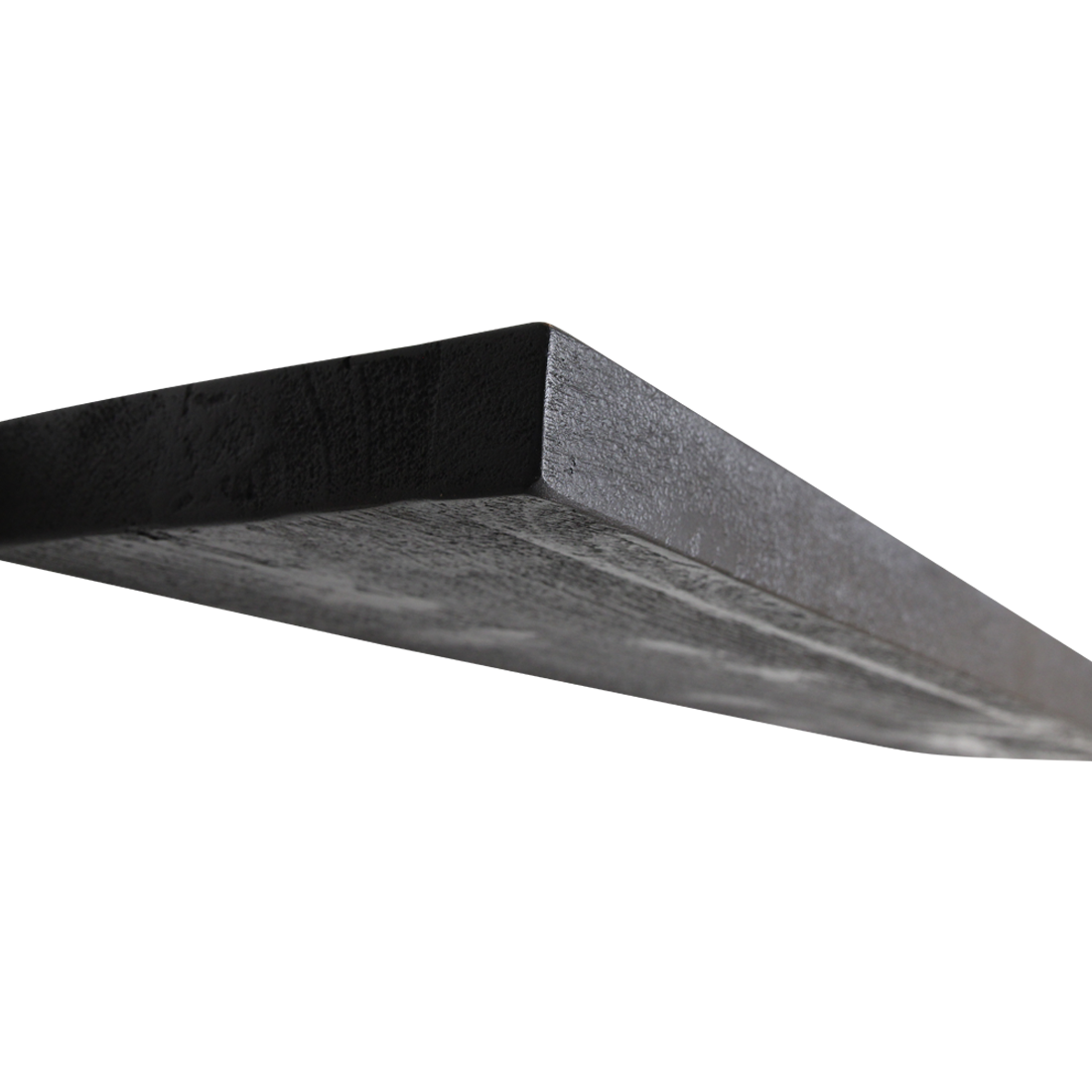 Zwart zwevende wandplank - FSC-gerecycled hout - 80x18x3,8 cm