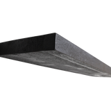 Zwart zwevende wandplank - FSC-gerecycled hout - 80x18x3,8 cm