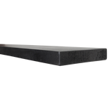 Zwart zwevende wandplank - FSC-gerecycled hout - 80x18x3,8 cm
