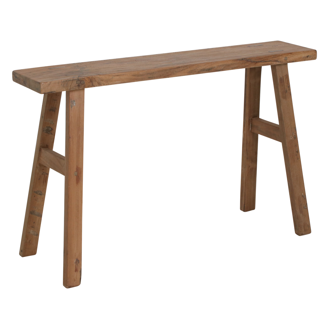 Java carpenter bijzettafel/bankje - Gerecycled hout - 80x17x50 cm