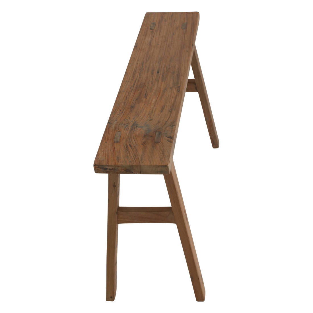 Java carpenter bijzettafel/bankje - Gerecycled hout - 80x17x50 cm