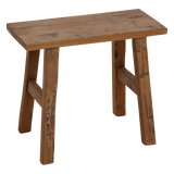 Java carpenter bijzettafel/bankje - Gerecycled hout - 16x35x30 cm