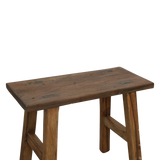 Java carpenter bijzettafel/bankje - Gerecycled hout - 16x35x30 cm