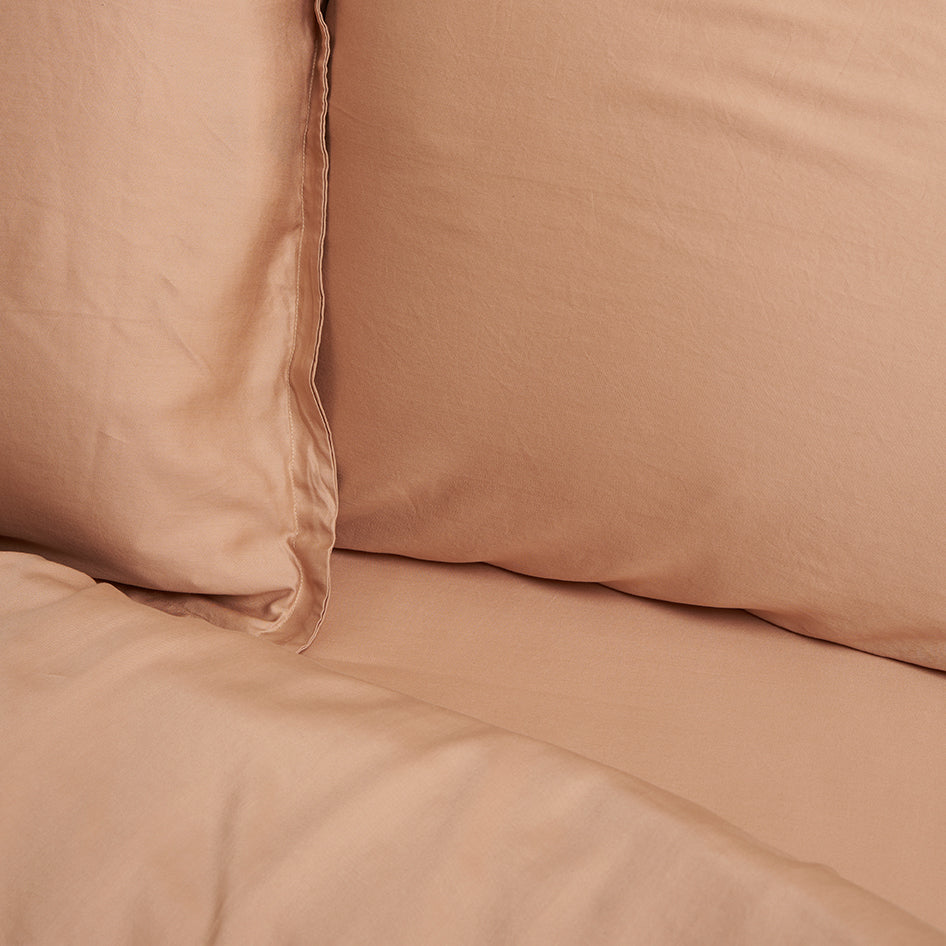 Tencel dekbedovertrek peach