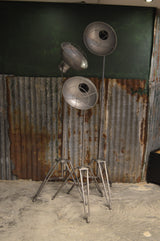Industriële vloerlamp metaal in hoogte verstelbaar 140cm-200cm