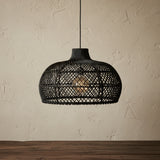 Maze rotan hanglamp zwart - Ø 57x36 cm