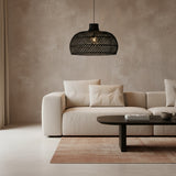 Maze rotan hanglamp zwart - Ø 57x36 cm