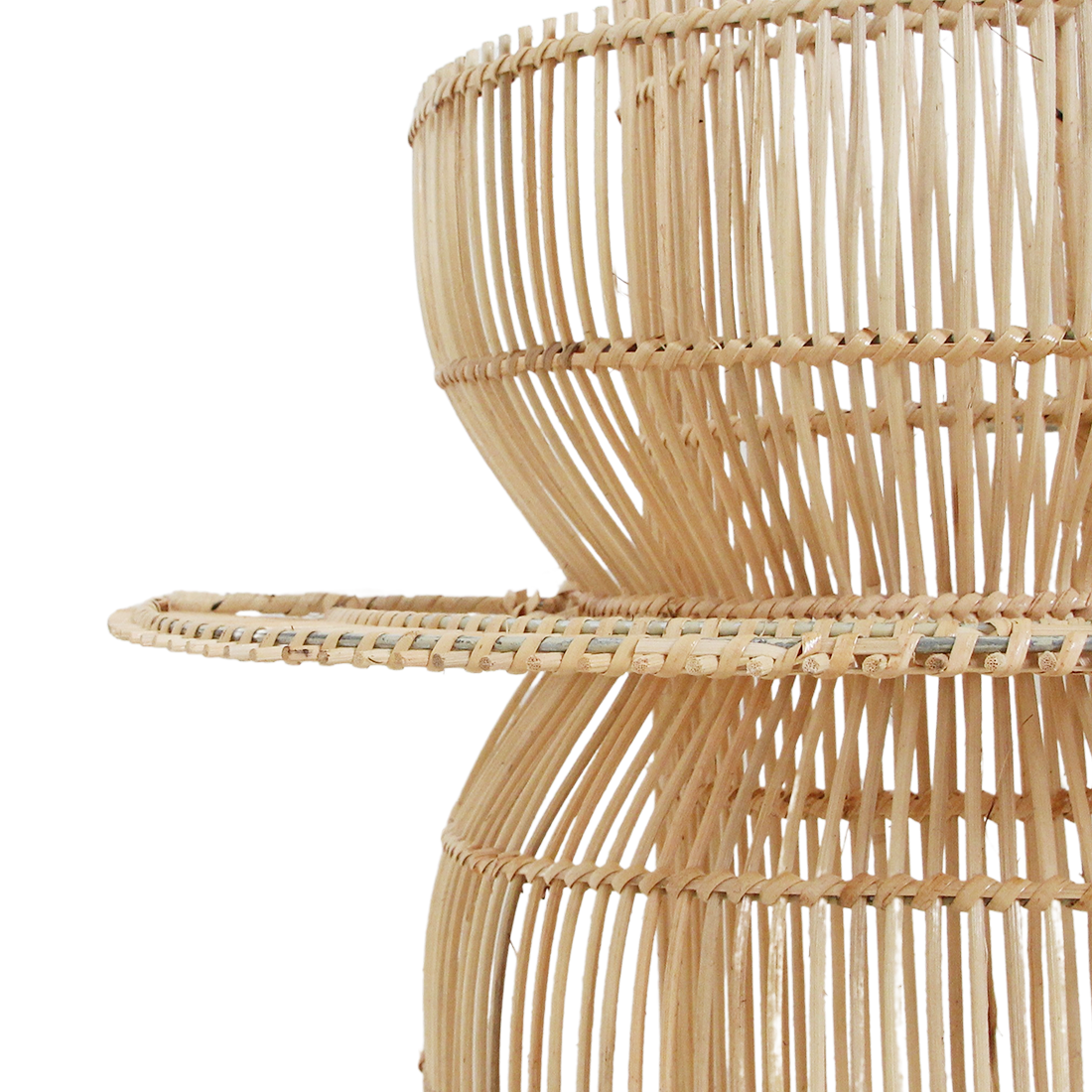 Saturn rotan wandlamp - 33x52x55 cm