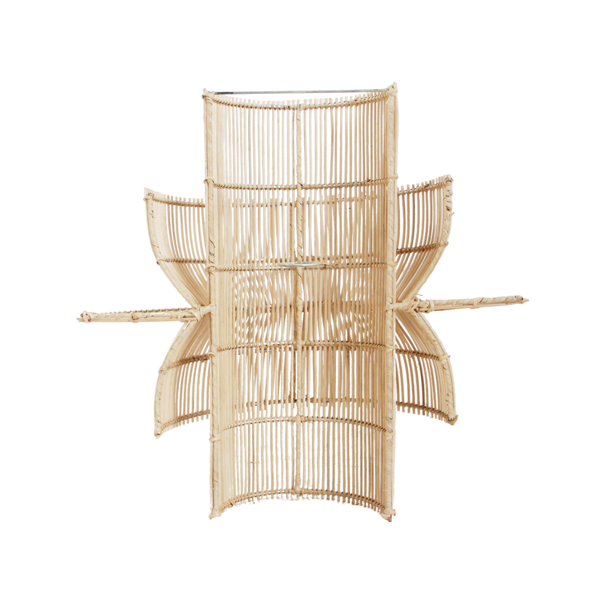 Saturn rotan wandlamp - 33x52x55 cm