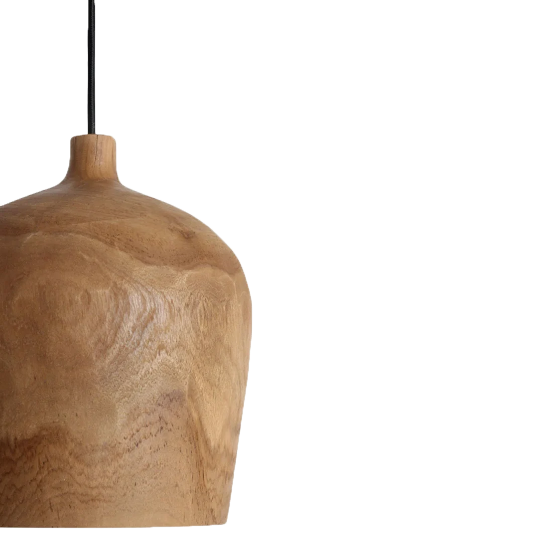 Sirocco teakhouten hanglamp Bottle - Ø 25x28 cm
