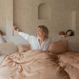 Tencel dekbedovertrek peach