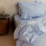 Tencel dekbedovertrek licht blauw