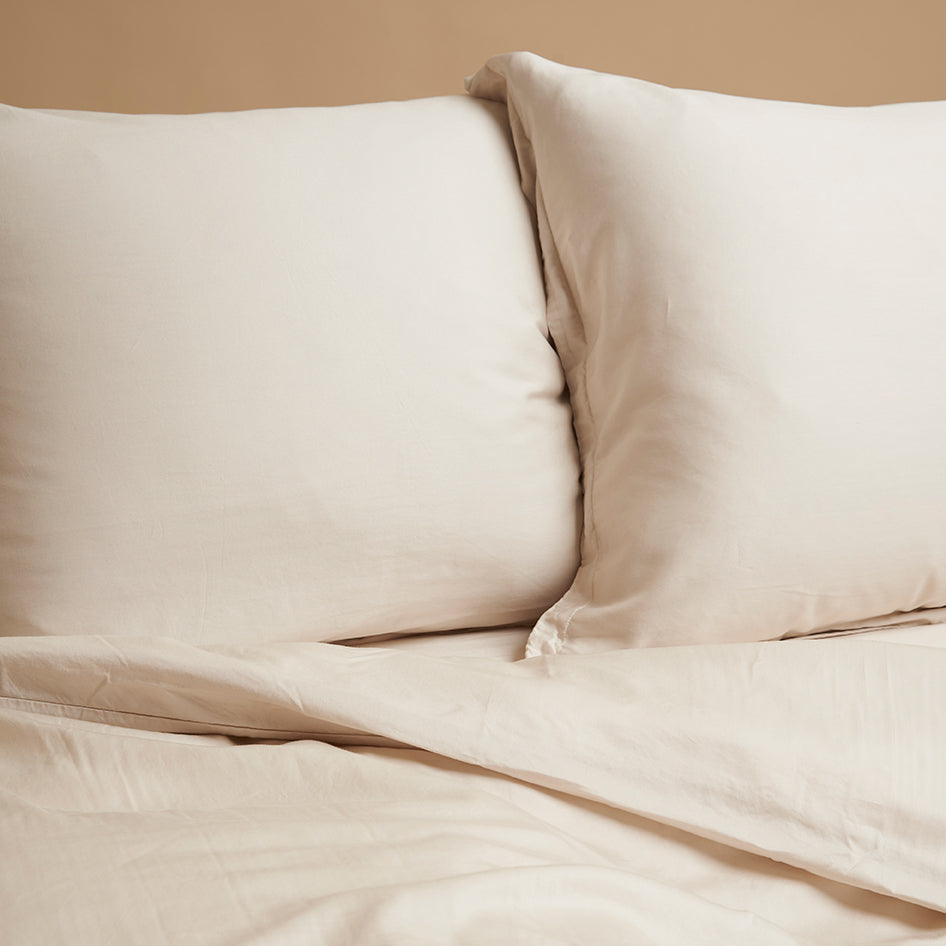 Tencel kussensloop beige