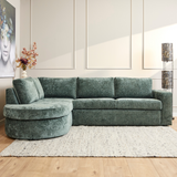 MySofa Alma | Green | Divan Links + 2,5 zits | 5 jaar garantie