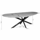 Eettafel Cloud | 180 cm | Eiken | Zwart