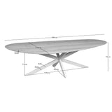 Eiken eettafel Cloud | 280 cm | Naturel | Poot Sand