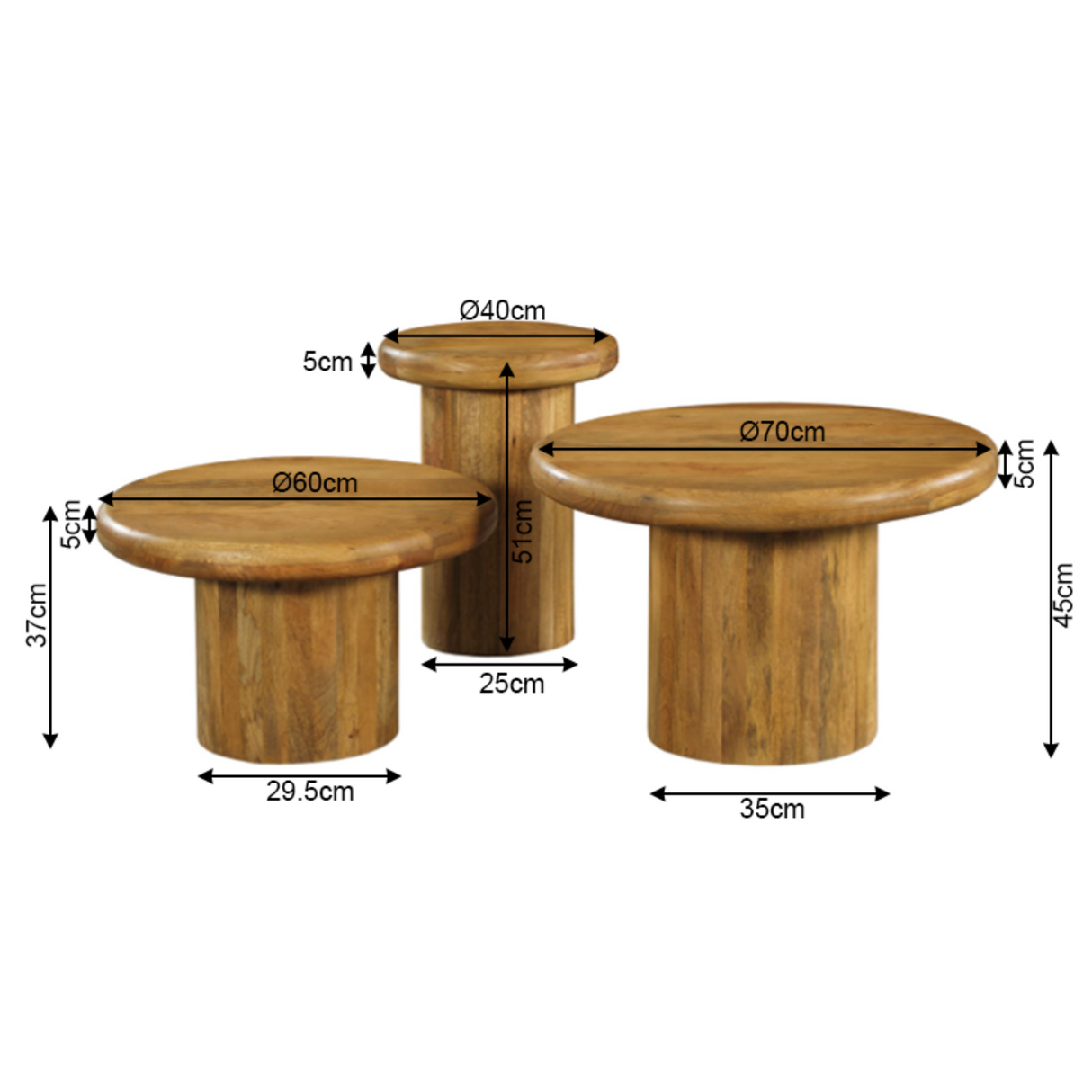 Salontafel Maya | set van 3