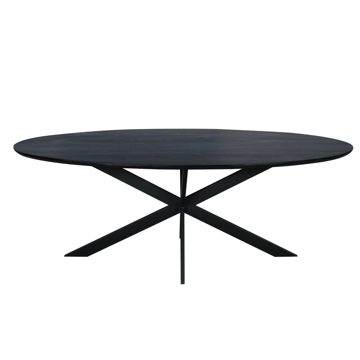 Eiken eettafel Ferris | Ovaal 240 cm | Zwart