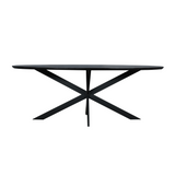Eiken eettafel Ferris | Ovaal 240 cm | Zwart