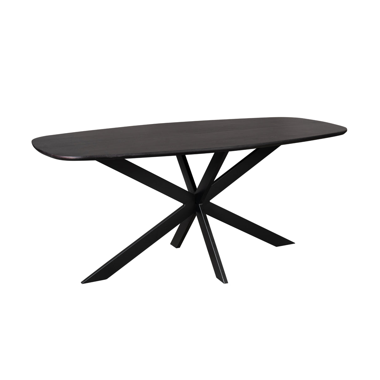 Eiken eettafel Ferris | Deens Ovaal 180 cm | Zwart