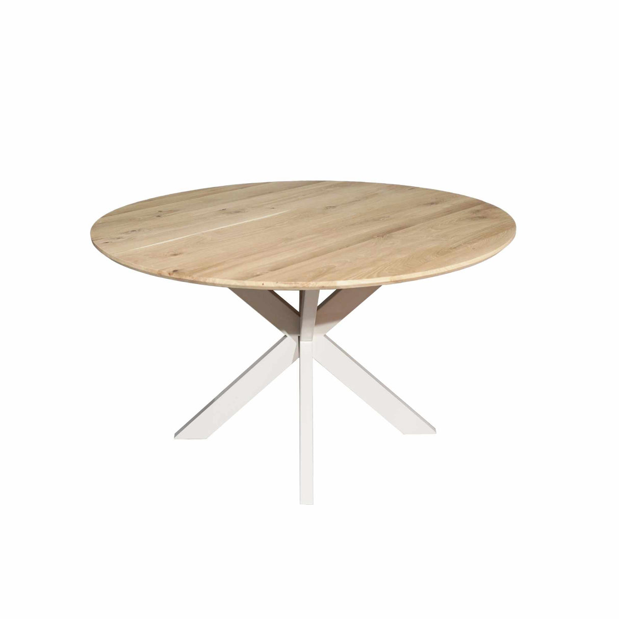 Eiken eettafel Ferris | Rond 110 cm | Naturel | Poot Sand