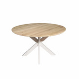Eiken eettafel Ferris | Rond 110 cm | Naturel | Poot Sand