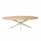 Eiken eettafel Ferris | Ovaal 240 cm | Naturel | Poot Sand
