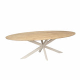 Eiken eettafel Ferris | Ovaal 240 cm | Naturel | Poot Sand