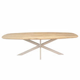 Eiken eettafel Ferris | Deens Ovaal 280 cm | Naturel | Poot Sand