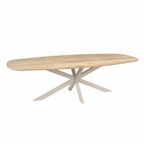 Eiken eettafel Ferris | Deens Ovaal 280 cm | Naturel | Poot Sand