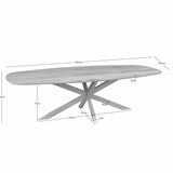 Eiken eettafel Ferris | Deens Ovaal 280 cm | Naturel | Poot Sand